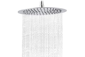 SOLVEX Ronda Cuadrado,Alcachofa De Ducha,Alcachofa Lluvia De Acero Inoxidable Lluvia De Alta Presión Con Jets De Silicona,Pulido De Superficies,10 Pulgadas,SP-50021