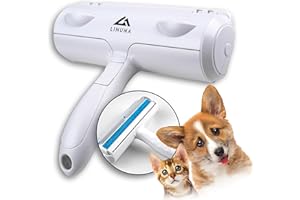 ‎LINUMA LINUMA® Tierhaarentferner Fusselrolle – wiederverwendbar & selbstreinigend – entfernt Hunde- & Katzenhaare – für Sofa, Teppich, Kleidung & Auto – großer Auffangbehälter – Farbe Weiß