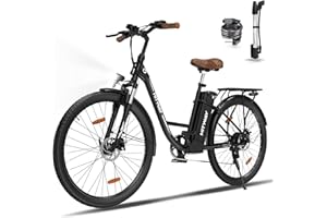 HITWAY Bici Elettrica per Donna, 28 Pollici Bicicletta Elettrica Pedelec, Batteria Rimovibile 36V/13Ah, Motore 250W, Massimo 25km/h, Trasmissione a 7 Velocità, City E-Bike Fino a 35-90km