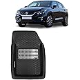 KINGSWAY® Baleno Car Mat 4.5D for (Year 2022 Onwards) All Model, Compatible with Maruti Suzuki Baleno Car Floor Mats, Complete Set of 3 Pieces, Top Notch PVC 4.5D Foot Mats, Washable, Black