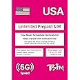 USA SIM Card for Travel to the USA. PrePaid. T-Mobile network with Unlimited Data, Calls and Texts. New Upgraded 5G SIM Card! (18 Day)