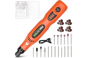 GALAX PRO 3.6V Lithium Ion Mini Cordless Rotary Tool Kit, 3 Adjustable Speed, USB Charging Cable and 31 Accessories for Drilling, Grinding, Cleaning, Polishing and Carving