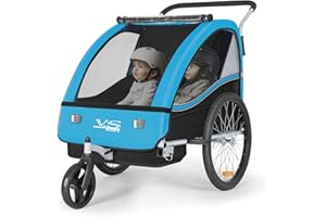 Tiggo VS 50202 Remolque infantil para bicicleta y cochecito 2 en 1