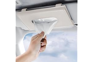 BIPROS Car Tissue Holder - High-End Lotion Tissues, Napkin Dispenser for Sun Visor and Backseat - Leather Accessory