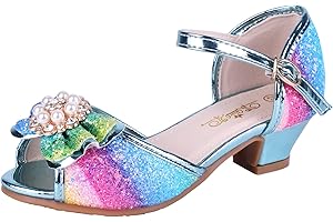 EDOSIR Mädchen Tanzschuhe Glitzer Shinning Abendschuhe Bowknot Low Heels Kleine Mädchen Mary Jane Schuhe Dress Up Prinzessin Schuhe Geburtstag Hochzeit
