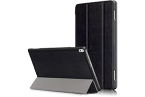 Kepuch Custer Funda para Lenovo Tab 4 10 Plus TB-X704F TB-X704N,Slim Smart Cover Fundas Carcasa Case Protectora de PU-Cuero para Lenovo Tab 4 10 Plus TB-X704F TB-X704N - Negro