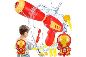 JONEG Toys for 3+ Year Old Boys: Water Gun Backpack for Kids Gifts for Age 3 4 5 6 7 8 Years Old Kids Birthday Presents Toy Summer Garden Pool Water Pistol Super Soaker Water Blaster