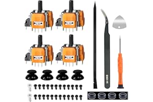 HLRAO 4pcs Hall-Effect Joysticks Replacement for DualSense PS5 Controller,3D Analog Sensor Module for PS5 Joystick Thumb Stick Controller Accessories Parts with Repair Tools