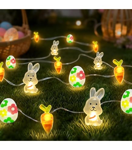 Luci pasquali per finestre, decorazioni a LED da appendere, a forma di uovo di Pasqua, con ventosa, alimentate a batteria, luci pasquali 3D a LED, per spettacoli pasquali, camera da letto, parete