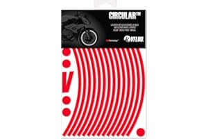 VFLUO - Motorcycle Reflective Wheel Stripes kit, 1 Wheel Rim Stickers Pack, 3M Technology™ - High lateral Visibility, Discreet and Design, Easy Installation