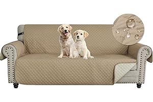 ‎YSTYLE Ystyle Sofa Überzug 3 Sitzer - wasserdichte Sofabezug Mit Armlehnen, Sofaschoner rutschfest, Sofaüberwurf, Couch Überzug, Sofaschutz, Sofa Cover Protector Für Haustier Katze Hunde, Khaki