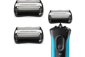 AUDOC têtes de rasoir de rechange Series 3 32B compatibles avec Braun Series S3 3040s 3000s 3050cc 3010s 3070cc 3080s 3090s 310s 3020s 330s 370cc-4 380s-4 (2PCS 32B)