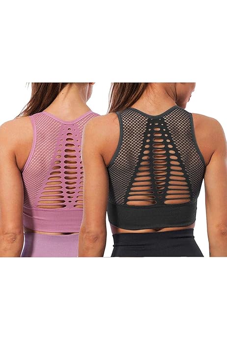 CRZ YOGA Reggiseno Sportivo Donna Imbottito - Senza Ferretto, Spalline Incrociate, Top Yoga - Foto 9