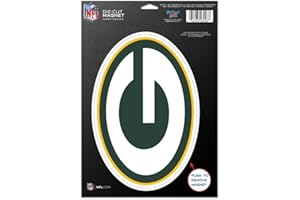 WINCRAFT NFL Green Bay Packers 83725010 Die Cut Logo Magnet, Small, Black