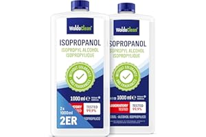 WOLDOCLEAN Isopropilico Alcohol 99,9% Limpieza y pulverizar - 2.000ml