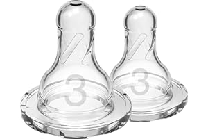 DR. BROWN'S Dr. Brown’s Tetina para Cereales +9 Meses de Silicona Médica Resistente Sin BPA - Flujo Alto para Papillas y Fórmulas Espesas - Compatible con Biberones de Boca Estrecha Options+ - Pack de 2 Unidades