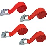 AYUEBO 4 adet gergi kayışı, bağlama kayışı, sabitleme kemeri, germe kayışı, 200 kg'a kadar taşıyabilir, 4'l&uuml; paket, ayarlanab