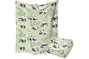 FYDZBSL Panda Blanket Throw, Cartoon Cute Blanket Gift for Kids Soft Warm Fuzzy Throw Blankets Kids or Adults for Crib Bed Couch Chair Four Seasons Living Room Travel Outdoor