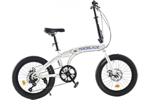TRIOBLADE 20 Inch Folding Bike for Adult 7-Speed Shimano Drivetrain Folding Bicycle Lightweight Aluminium Frame Disc Brake Foldable Bikes for Women Men