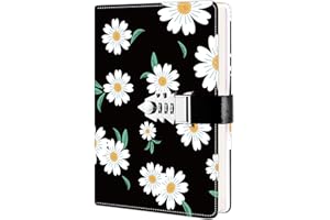ZXHQ Carnet de Notes Carnet Secret fille Journal intime avec code pour Adulte garçon femmes, en PU Cuir Bloc-notes Pour Bureau, Cartes Porte-stylo, Taille 215x150mm Style 14