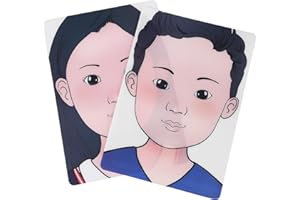 NUOBESTY 2Pcs Face Paint Practice Boards Makeup Painting Board Paint Exercise Templates for Kids Painting Learning