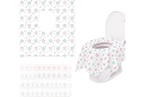 TEBOKHAD 30PCS Copriwater USA E Getta Portatili, Copriwater Monouso Antibatterico, Impermeabili USA E Getta per Wc Portatili per Viaggi, Hotel, Mall, Ospedale E Bagni Pubblici