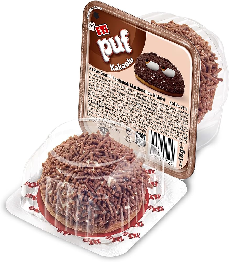 Eti Puf Kakaolu Bisküvi 18 g x 48 Adet