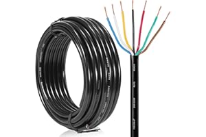 SPARKMOTO Cable de 7 Hilos para Remolque 5M,Cable de 7 núcleos Enchufe de Remolque,Cable Luces Remolque 7 Polos 12V 24V 48V 80V,Cable eléctrico para vehículo 7 x 0,5 mm²