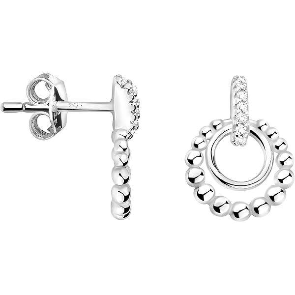 Orecchini A Cuore SOFIA MILANI – Argento 925 Placcato Oro Con Zircone, Ipoallergenici, Regalo In Confezione Elegante