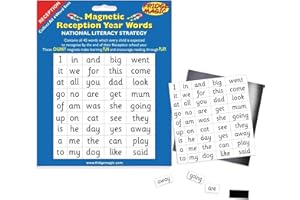 FRIDGE MAGIC Engaging Magnetic Words Set for Key Stage 1 Reception class - Essential 45 Words