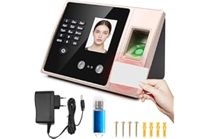 VEXNOOK 4-in-1 Zeiterfassung für Kleinbetriebe – Innovatives Zeiterfassungsgerät mit Gesichtserkennung, Fingerabdruck, Passwort und ID-Karten, Anwesenheitsmaschine für Mitarbeiter Kein Netzwerk Erforderlich