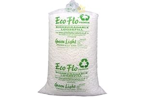 STAR SUPPLIES Eco Flo Biodegradable Void Fill Protective Loose Fill Mailing Shipping Packing Peanuts (15 Cubic ECO FLO)