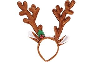 Healifty Rentier-Geweih-Stirnband, Weihnachts-Stirnbänder für Erwachsene und Kinder