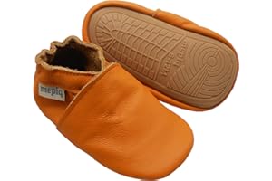 mepiq Krabbelschuhe Baby Lauflernschuhe lederpatschen Jungen Mädchen Weicher Leder Kleinkind Rutschfeste Lederschuhe 6-24 Monate