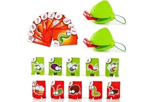 Zenova Frog Tongue Board Game, Frog Mask with Blow Tongue, Lizard Tongue Game, Frog Tongue Mask Games, Frog Tongues Out Toy, with Blowing Air, Multiplayer Party Games (2PCS)