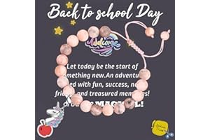 YOEE Bracelet Gift for Girls, Adjustable Pink Zebra Bracelets with Cute Unicorn Charm for Daughter Granddaughter Friend, with Card & Box