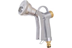 BOUTTE Boutté PPFR d'arrosage 100% métal Pistolet pomme multifonction avec raccord rapide, Argent