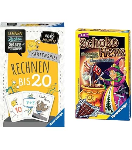 Ravensburger Mitbringspiel Peppa Pig Bunte Ballone & Schoko Hexe – 2 Spiele Für Kinder Ab 3 & 6 Jahren