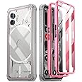 Poetic Guardian Case Compatible with Nothing Phone 2 6.7 Inch [20 FT Mil-Grade Drop Tested], Full-Body Hybrid Shockproof Bumper Cover Case with Built-in Screen Protector, Pink/Clear
