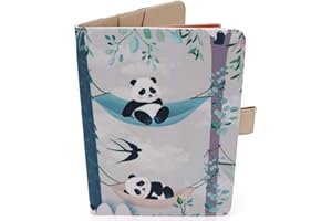 OXROSE Porta Libretto Sanitario Per Bebè - Modello Panda - Formato A5 15x20 Cm - Alette Per Riporre Prescrizioni y Documenti Grigio