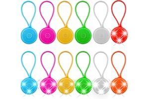 12 zaini a LED lampeggianti per la scuola, molbory LED riflettori per bambini, luce di sicurezza, riflettori, impermeabili, di sicurezza, riflettori, per zaino, jogging, escursionismo, corsa