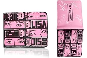 Ubephant Blackpink Geldbörse, Blackpink Portemonnaie, Blackpink Merch, Blackpink Wallets, Brieftasche PU-Leder Brieftasche, für Fans Kinder Geburtstagsgeschenk