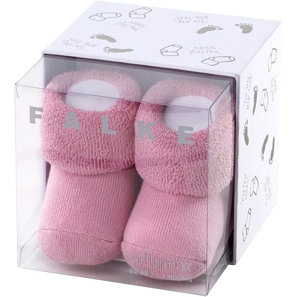 FALKE Baby Multi Stripe Strumpfhose – Weich, Blickdicht, Mit Noppen, Größe 74-80 (6-12 Monate), Powder Rose