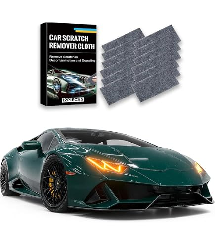 YanBous Chiffon Nano Anti-rayures Voiture - Lot De 8 Lingettes - Réparation Rayures, Oxydation, Taches - Pour Toutes Couleurs De Carrosserie
