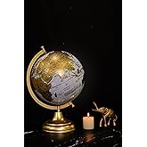 RIZIK STORE™ Educational World 10" Globe with Heavy Metal ARC and Base/Home Decor/Political Globe/Office Globes for Kids & St