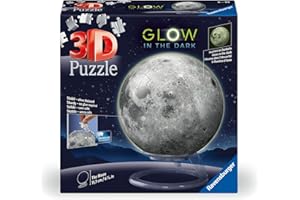 RAVENSBURGER VERLAG GMBH 3D Puzzle-Ball Der Mond - Glow-in-the-Dark: Erlebe Puzzeln in der 3. Dimension