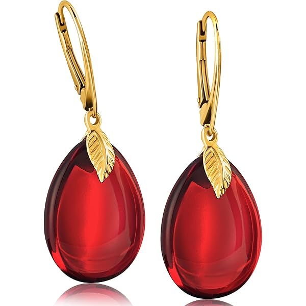 Boucles D'oreilles Papillons En Argent 925/1000 Et Ambre - Neuf Avec étiquettes