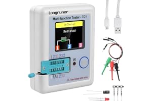 LONGRUNER STARTOGOO Testeur Multifonctionnel Transistor Multimètre Mutifonction Écran Coloré 3.5 Pouces Portable Rétro-éclairage
