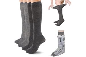 WEESTAAMO 4 Paar Nahtlose Sensorische Socken für Walking Boots - Atmungsaktive Medizinische Schlauchsocken, Orthopädische Ersatzstrümpfe für Air Cam Walker, Frakturstiefel & Postoperative Beinpflege (Gr. 35-42)
