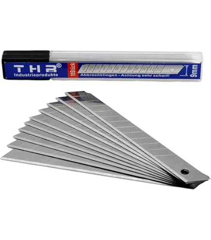 10 Lame Di Ricambio Per Taglierino - Set Multidimensionale (9mm, 18mm, 25mm) Con Lame SK5 Forma T - Foto 3